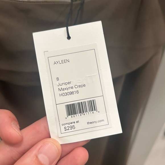 Theory Ayleen Juniper Maxyne Crepe 8 NWT - Picture 3 of 7